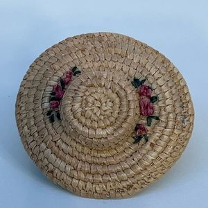 Handmade Alaska Native Barrette cute hat made from basket weaving material